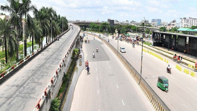লকডাউনে রাজধানীর একটি দৃশ্য: পিআইডি