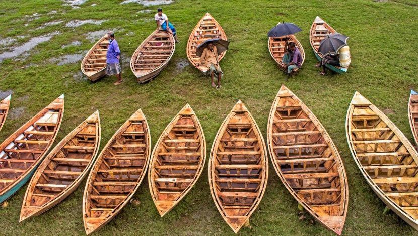 নৌকার হাট। ছবি-রাজিব রানা, স্থান- মানিকগঞ্জ