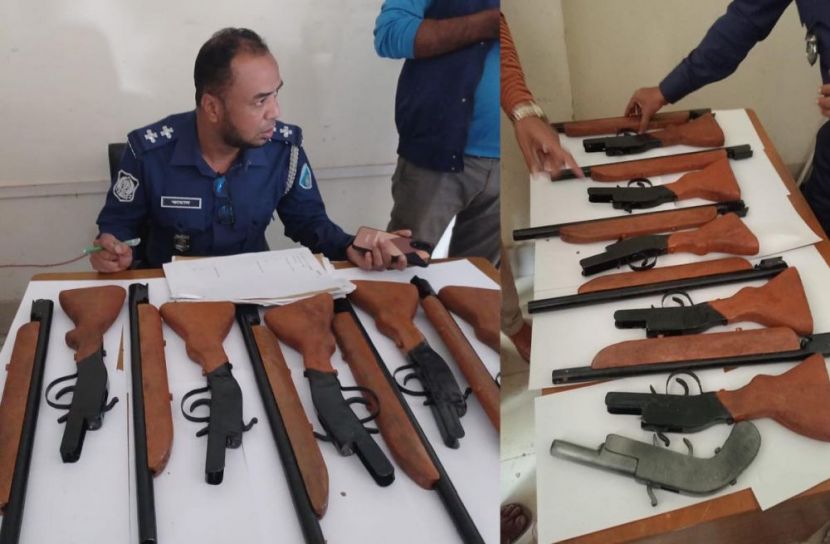 কবরে বস্তাবন্দি ব্যাগে মিলল একনলা বন্দুক–পাইপগান