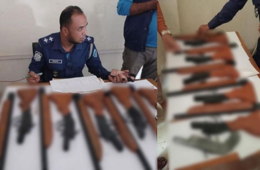 কবরে বস্তাবন্দি ব্যাগে মিলল একনলা বন্দুক–পাইপগান