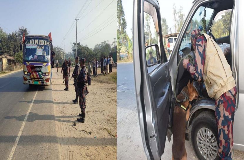 ফুলবাড়ীতে বিজিবির অতিরিক্ত টহল তৎপরতা ও চেকপোস্ট স্থাপন