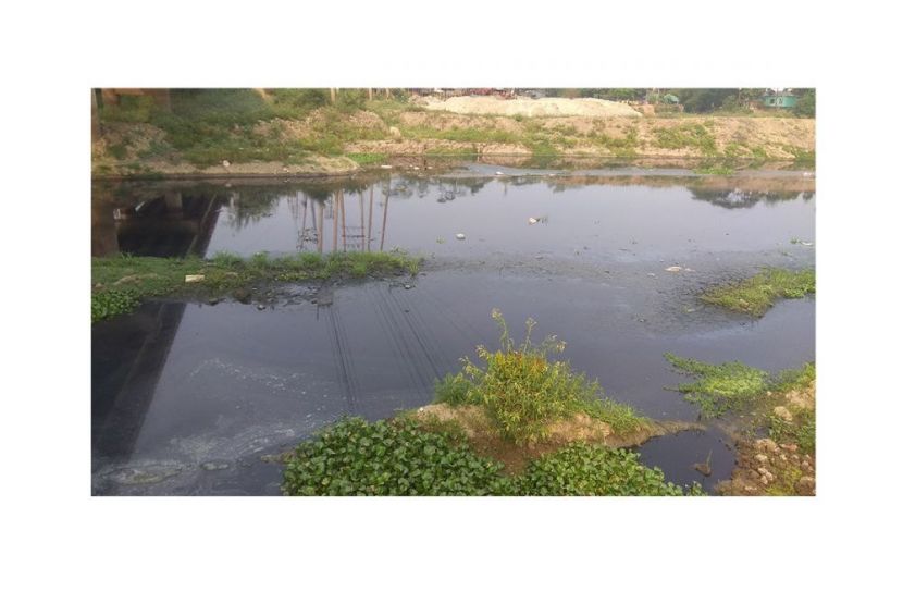 শিল্প বর্জ্যের আগ্রাসনে বিপর্যস্ত ভালুকা খীরু নদী!