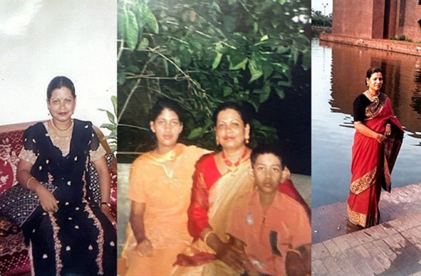 নাসিমা নাসরিন ও তার সন্তানেরা, ছবি: সংগৃহীত