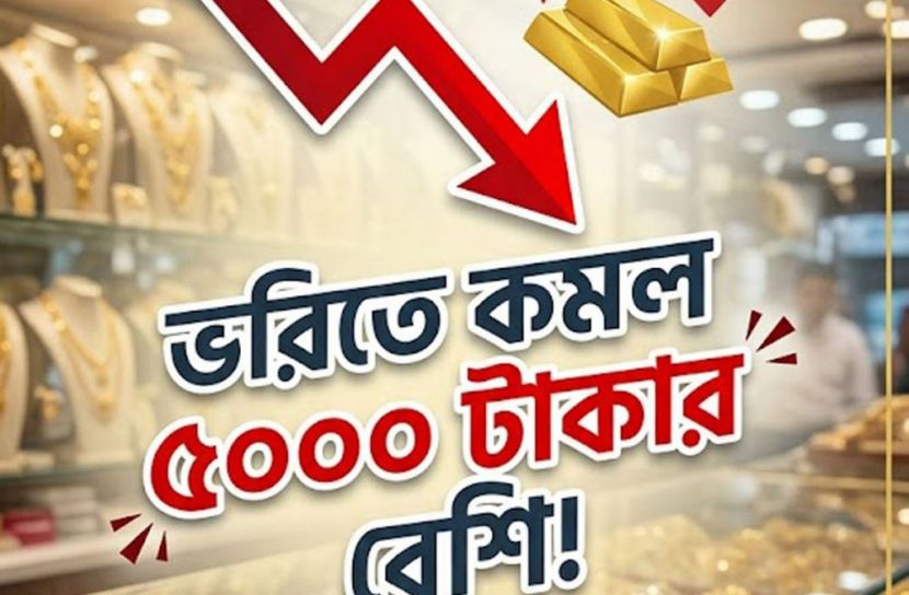 দেশের বাজারে সোনার দামে বড় পতন, ভরিতে কমল ৫ হাজার টাকার বেশি