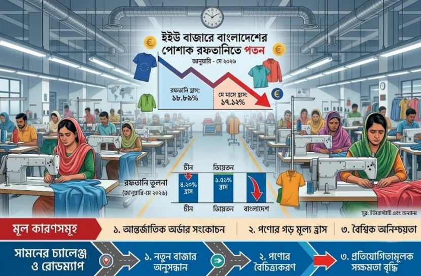ইইউ বাজারে রফতানিতে বাংলাদেশের সর্বোচ্চ পতন