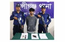 মুন্সীগঞ্জে  অস্ত্র উদ্ধার, গ্রেপ্তার ১, মূল হোতা পলাতক