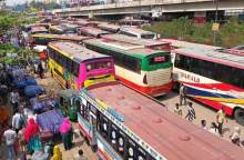 ঈদ যাত্রায় মানুষের ঢল