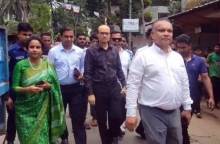 ঝালকাঠিতে পৌরসভার উচ্ছেদ অভিযান