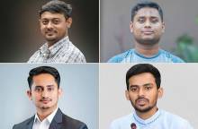 বাঁ থেকে (ওপরে) নাসীরুদ্দীন পাটওয়ারী, হাসনাত আবদুল্লাহ, সারজিস আলম ও আসিফ মাহমুদ সজীব ভুঁইয়া (বাঁ থেকে নিচে) ।  ছবি: কোলাজ